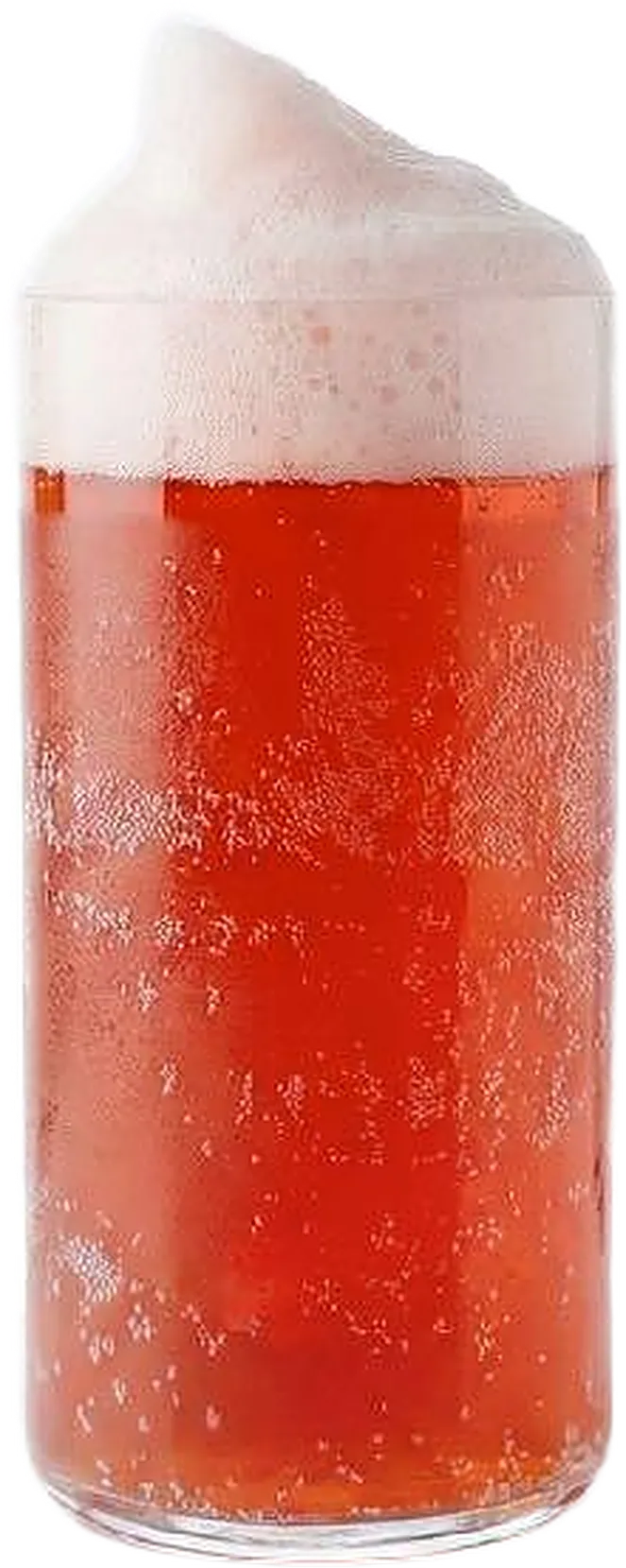Un cocktail signature rosso con schiuma